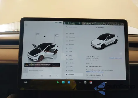 2025 Tesla Model Y Long Range Dual Motor All-Wheel Drive из США, поврежденный, VIN 7SAYGDEE9SF254808